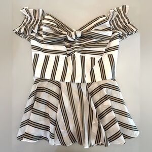 Caroline Constas Striped Top XS